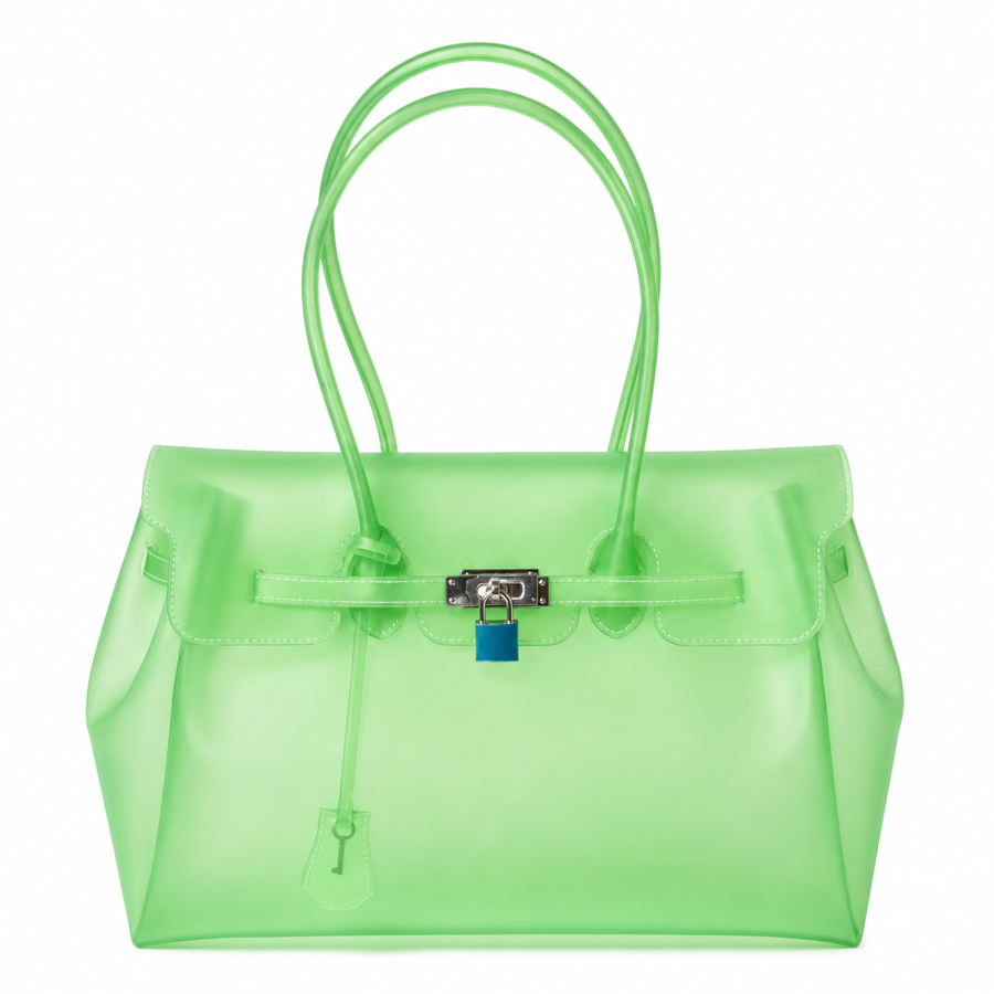 The Riviera Jelly Tote — Mojito Green